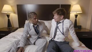 Hot interracial anal action with Ethan Chase & Adrian Hart in hotel room - 4 image