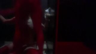 Shyflatmate & Biflatmate caught having fun in the darkroom and through the gloryhole - FREE VERSION