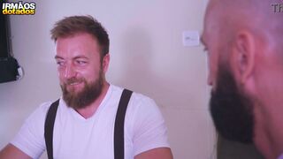 Kostya Kazenny dominates Eli Barcellos with his massive meat in a raw bareback fuckfest