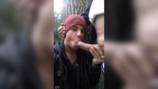 Watch this guy give a sloppy blowjob to a straight guy in this hot video