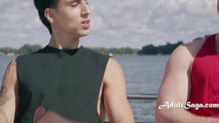 Marcus Mcneill & Angel Elias get raw and rough with a straight stud on a boat - Angel Elias loves it!