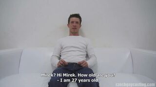 Miirek, the Czech casting couch, gets her tight pussy drilled POV-style by hot Czech Gays