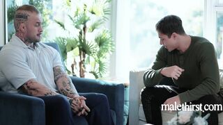 Jayden Marcos and Davin Strong get their asses stretched by a muscular twink