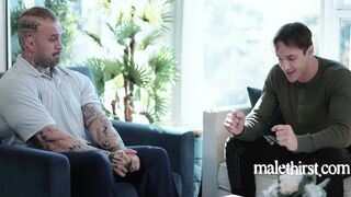 Jayden Marcos and Davin Strong get their asses stretched by a muscular twink