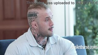 Jayden Marcos and Davin Strong get their asses stretched by a muscular twink