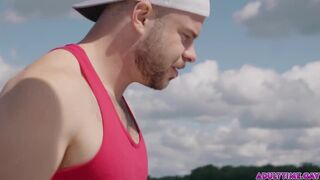 Watch these two hot studs get wild with each other on a boat in the open ocean!