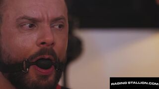 Devoutly Geeky Threesome: Leander, Bearded Daddies, and Sir Peter in a Wild Muscle Stallion Raging Stall