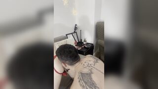 Watch Shulxxx & Brunangels take turns on a rough uncut dick play with a real-life twist