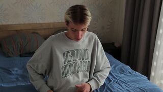 Part 1: Ethan Lestray & Max Gen take turns pounding Twink Arouses' tight ass, with cum swallowing & blowjobs galore