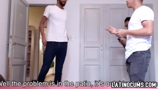 Agustin and his Latino buddies share a tight young boy's ass in a hot threesome