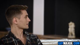 Evan Jordie, Ty Santana, and friends share a shower with their hot friend & get bareback fucked hard