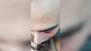 Watch this hot amateur giver a sloppy BJ with a twist of his tongue