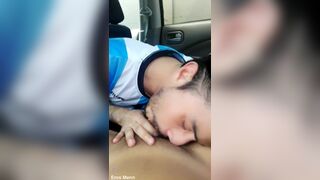 Watch this hot amateur giver a sloppy BJ with a twist of his tongue