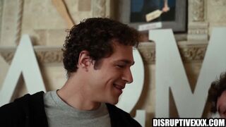 Watch Johnny Donovan, Jayden Marcos & Jack Valor in a wild college threesome with a rimming & bareback rimjob frenzy