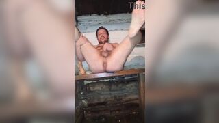 Russian amateur loses his dick after a massive anal dildo