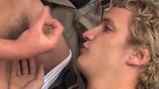 Czech teen with a twinkling voice gets her mouth and pussy drenched in hot jizz