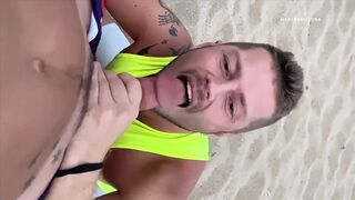 Watch Nick Bardem, Eddie, Simon, and Mars Barcelona suck big cocks in public by a jock