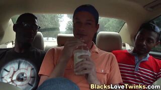 Black Guy indulges in interracial group sex frenzy and shoots a hot load