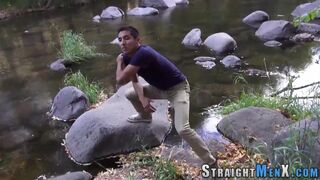 Asian teen with straight hair takes a hot load on her face after a steamy handjob