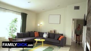 Stepdad caught stepson Dakota Lovell fingering & getting bareback anal creampied by his stepdaughter's boyfriend