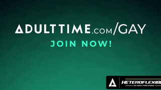 Adrian Hart & Alex Duca's Curious Interracial Jerk Session with Bareback Anal and Handjob Action - 1 image