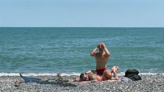 Falcon Al's oiled ass takes a pounding & cum explosion on the beach