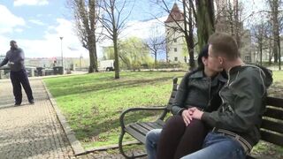 Joachim Kessef and Travis ravage cuckold's pussy & ass with their BBCs in front of husband