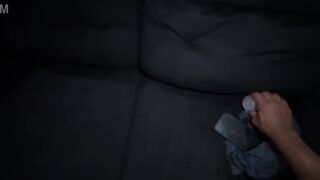 Luc4s Angel caught jerking off & joins in for some hardcore ass play & cum-on-feet action