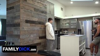 Stepdad caught stepson Dakota Lovell jerking off and gives a cumshot