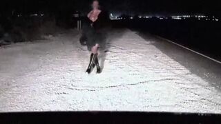 Jonzu dominates & pounds Christian Hunter's hard cock in open air