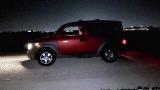 Jonzu dominates & pounds Christian Hunter's hard cock in open air