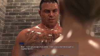 May Love's stepdaddy gives her a steamy shower & sloppy BJ with a huge load of cum