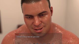 May Love's stepdaddy gives her a steamy shower & sloppy BJ with a huge load of cum