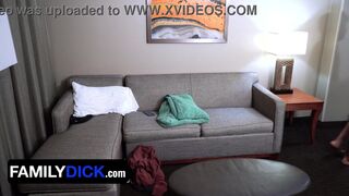 Stepdad shares bed with stepdaughter & they go wild with deepthroating, rimming, and anal creampies!