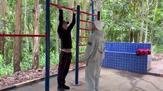 Euerickdiaz & Maloka dominate & bareback personal trainer after intense workout