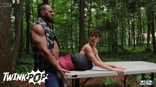 Sam Ledger takes a raw pounding from hung friend & takes a hot facial from buddy's big cock