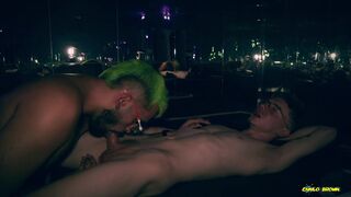 Nicols Mucci and Camilo Brown swap cum after hot BJ with a big dick