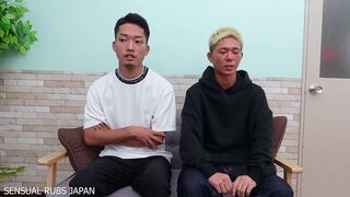 Watch as these muscular guys take turns taking uncut cocks in wild Asian orgy with cum-covered bodies