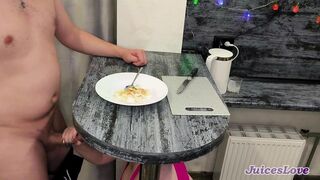 Juicycock and Bigsexshow share a cum-eating feast after a wild homemade blowjob - 4 image