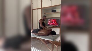 Rilvas Sacaria & Ale Diorio's first anal massage ends with a hot load in their ass