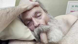 Tyler Preston & Fuzzybeardboy go wild with big bear and cum in mouth - 1 image