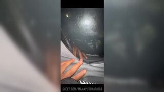 Watch Ninfa Arlequina get a raw ride on a motorcycle courier & take a cum load in her mouth and pussy - 3 image