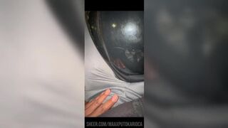 Watch Ninfa Arlequina get a raw ride on a motorcycle courier & take a cum load in her mouth and pussy - 5 image