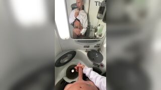 Heitor Baumann's steamy bathroom blowjob to a lucky stranger ends in a hot shower - 8 image