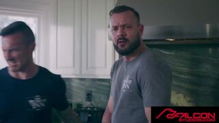 Seth Peterson and Sean Xavier go wild with deepthroating, rimming, and bareback fucking in Falcon Studios
