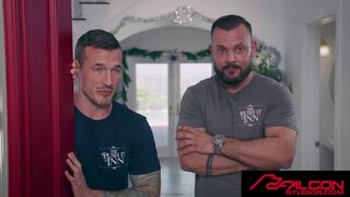 Seth Peterson and Sean Xavier go wild with deepthroating, rimming, and bareback fucking in Falcon Studios