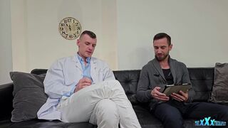 Leos goes wild with Dr. Dante's big uncut cock in intimate session