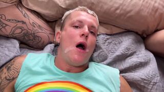 Watch Oliver, Falcon, Sandro & Max in a wild, homemade gangbang with bareback anal orgasms! - 15 image