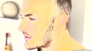 Watch Christian Wilde's massive cock devour and swallow up the hot load from his muscular buddy, Adam Wirthmore - 14 image