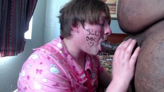 Sissyfag69691 gets her throat destroyed by BBC & can't take it anymore - 10 image
